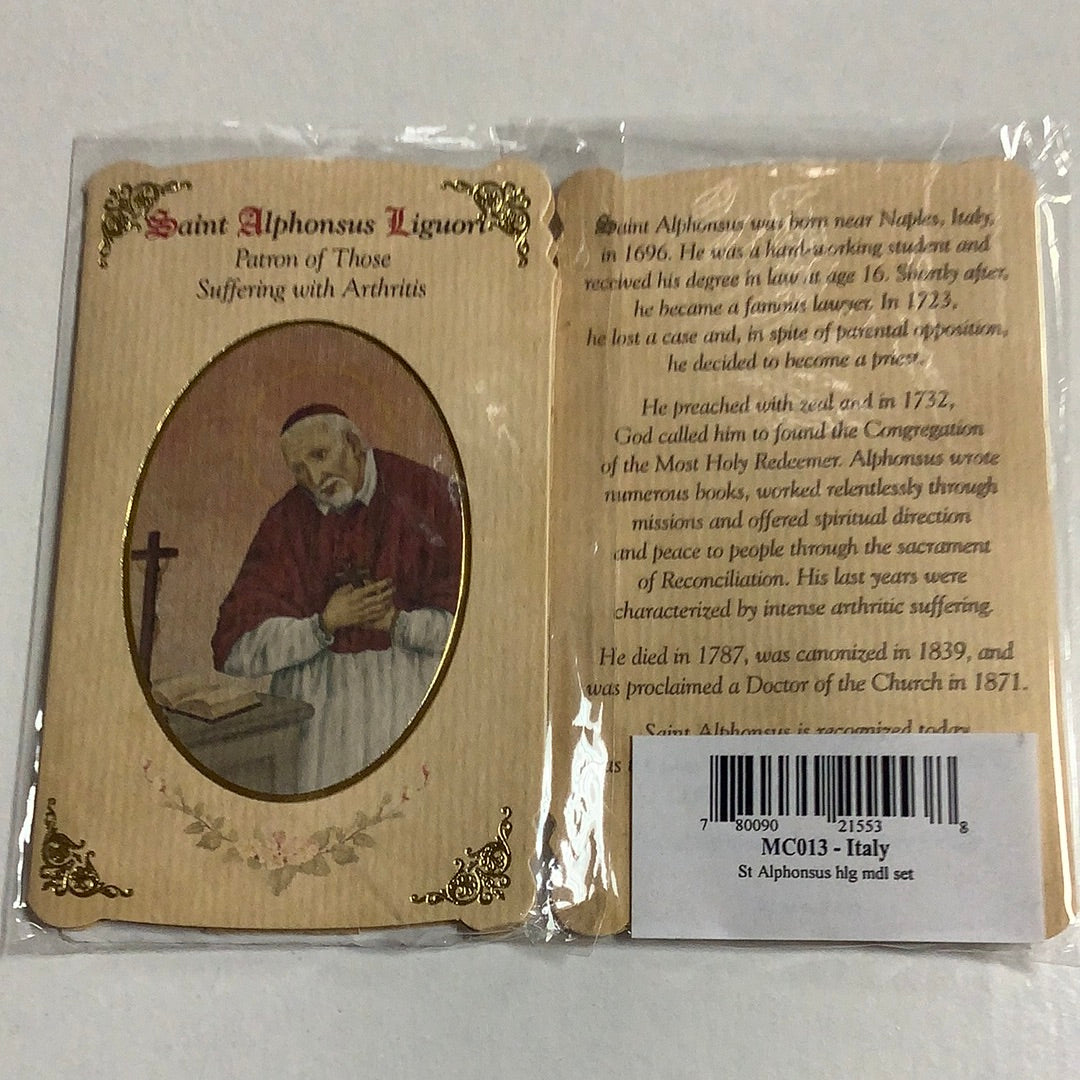 Medal-Healing Prayer Card-St Alphonsus-MC013
