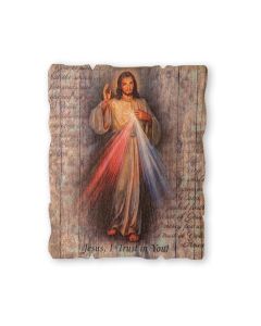 Plaque/Divine Mercy/Vintage/Bar
