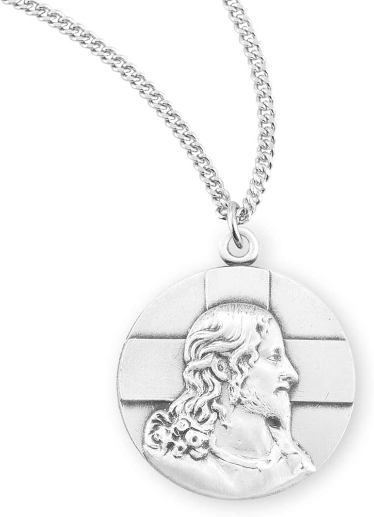 Necklace-SS-Christ Profile-18"