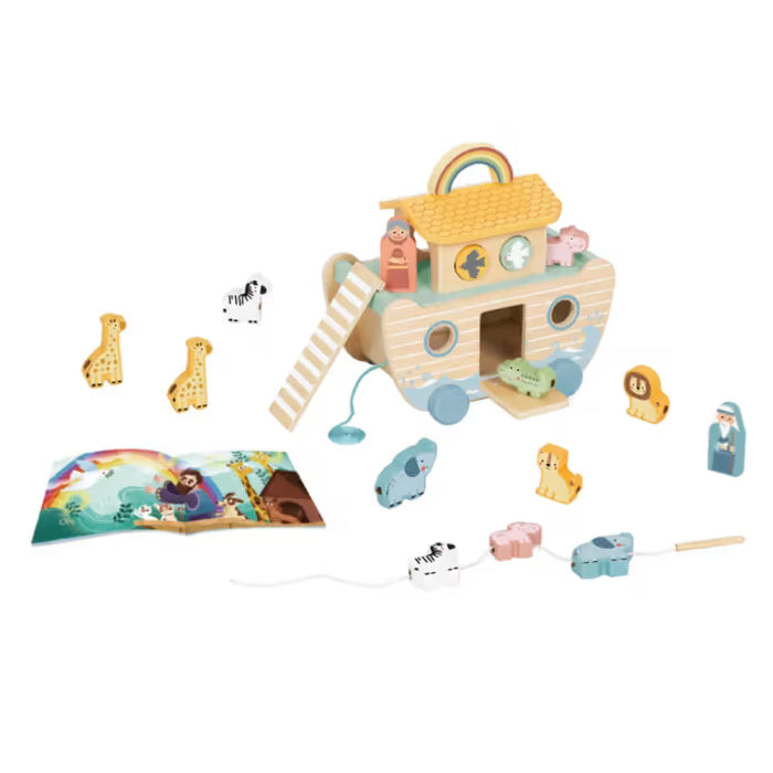Toy Set-Noah's Ark w/ Book-22pc