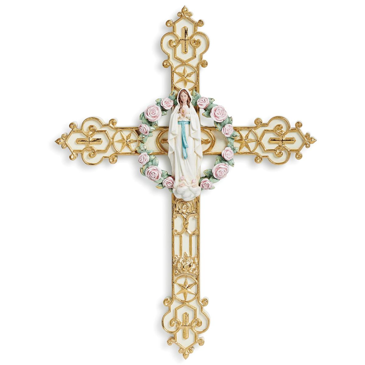 Cross-Wall-Our Lady Of Lourdes-10.25"