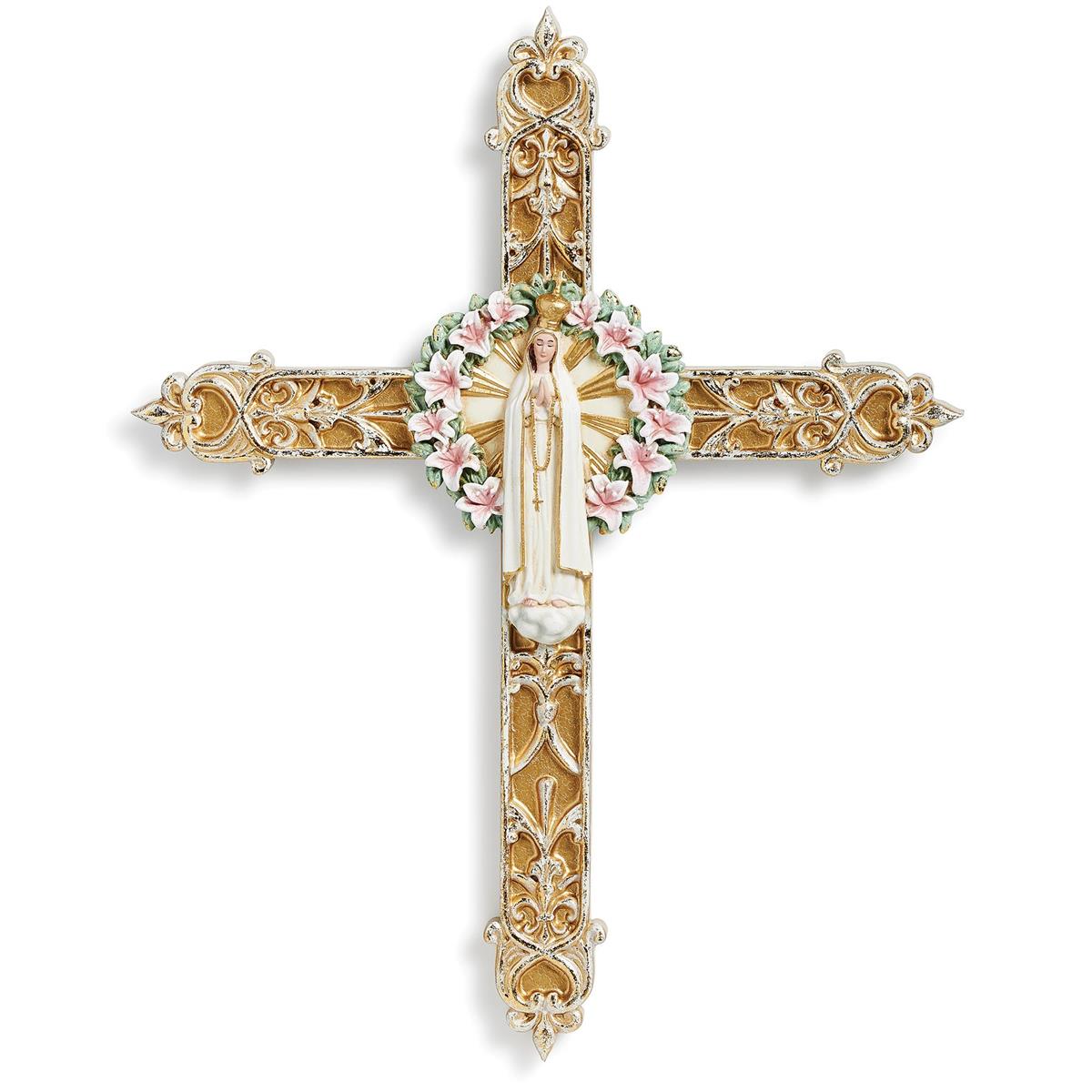 Cross-Wall-Our Lady Of Fatima-10.25"
