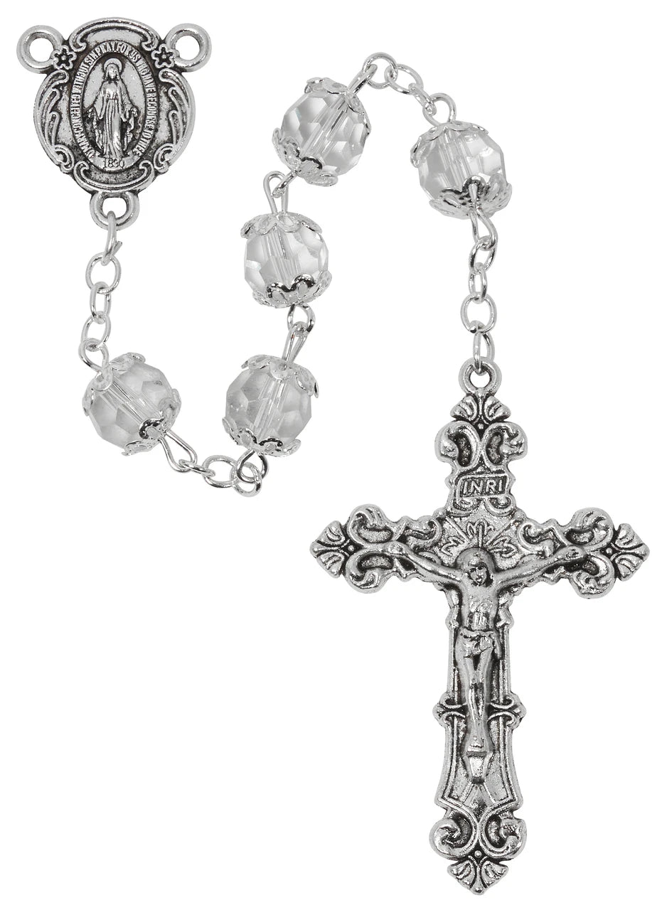 Rosary/7mm/Capped Crystal