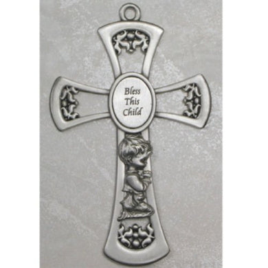 Baby Boy Cross/Pewter