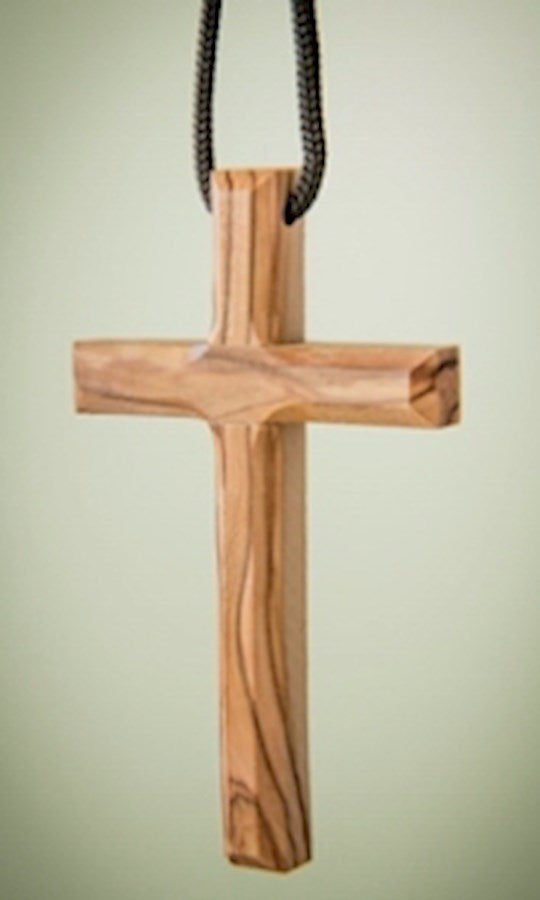 Necklace- 4"Cross-Olive Wood-Medium-CC05