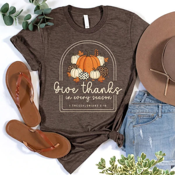 TShirt-1Th 5:18-Give Thanks-Pumpkins