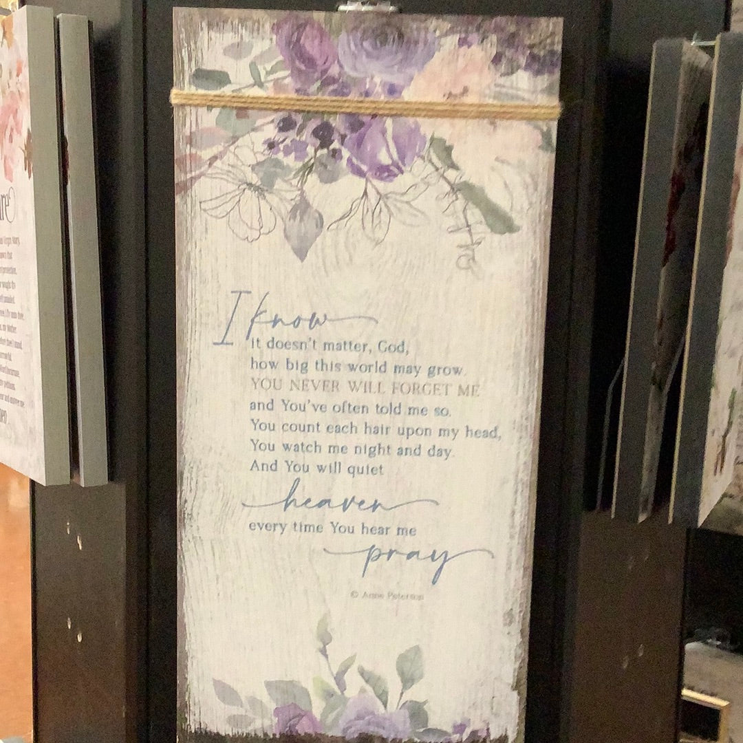 Plaque/I Know/6555