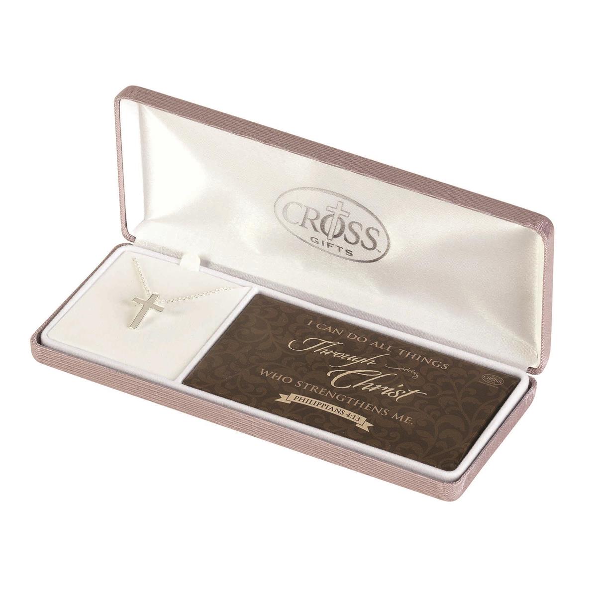 Necklace/Cross/Phil 4:13/Boxed