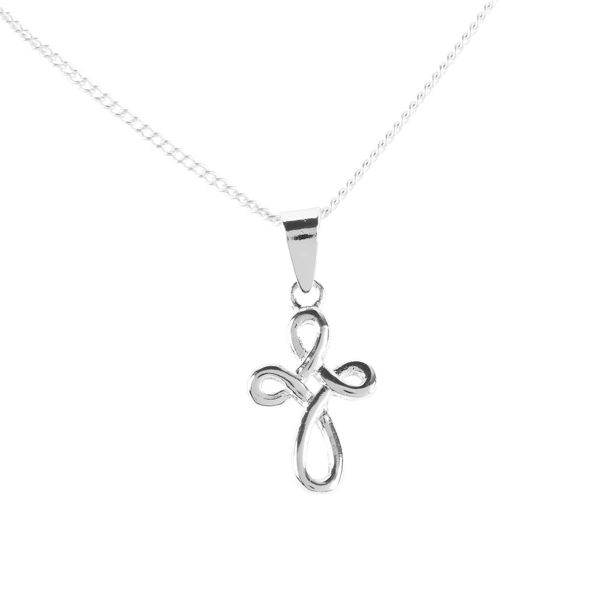 Necklace-Cross-Silver Plated