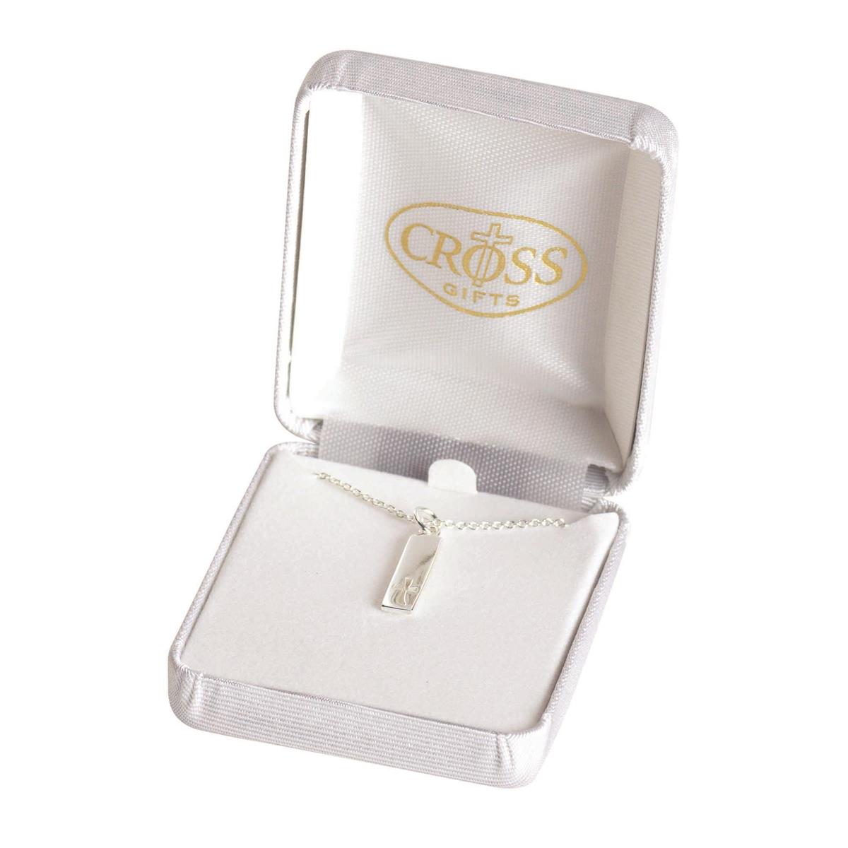 Necklace-Cutout Cross-Silver Plated