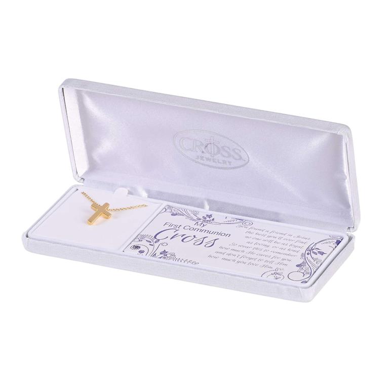 Necklace-Gold Cross-First Communion