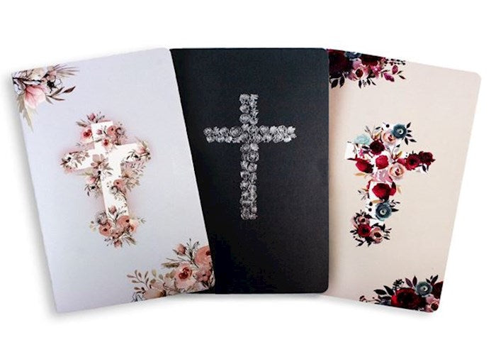 Journal-3pk-Floral Cross