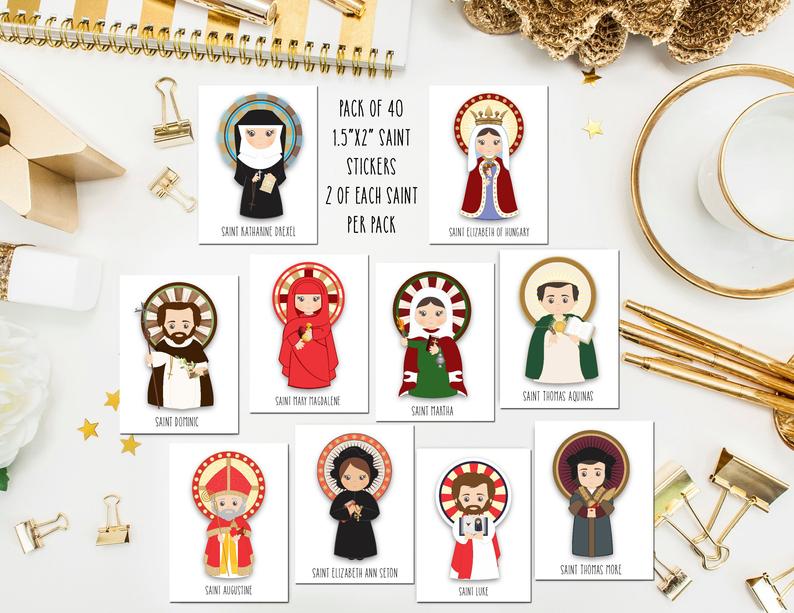 Stickers/Saints/Set#2/40ct