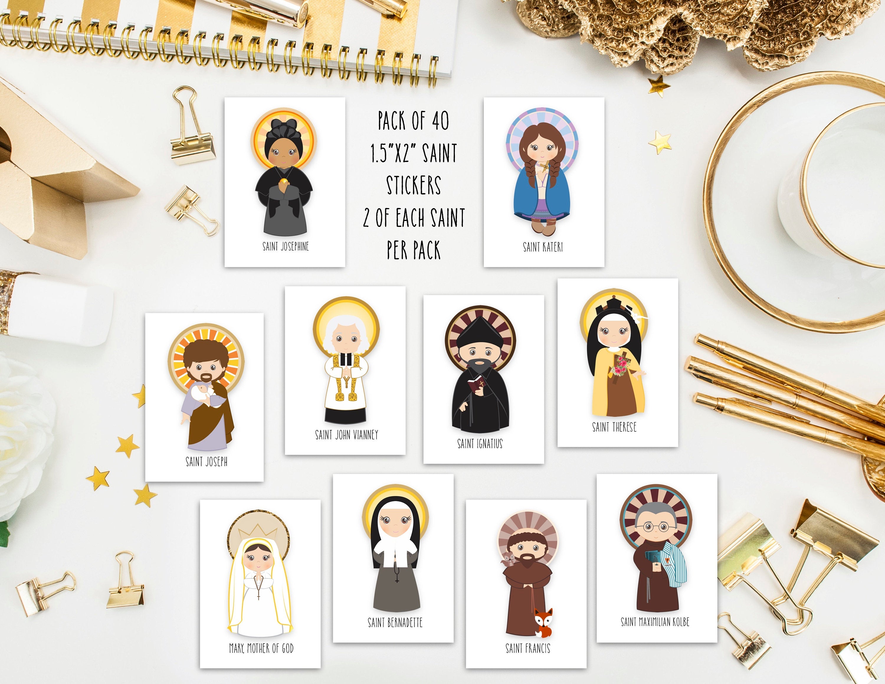 Stickers/Saints/Set#1/40ct