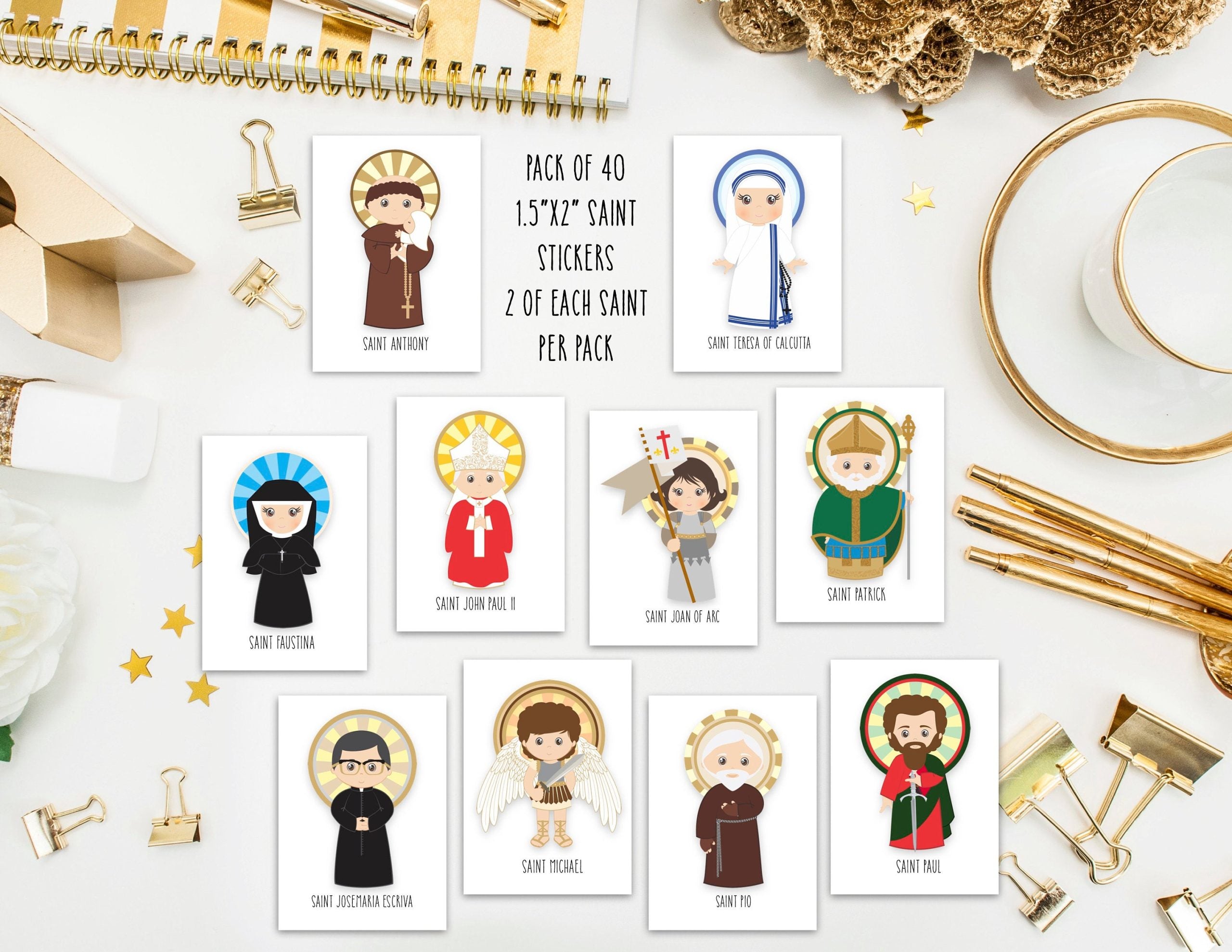 Stickers/Saints/Set#1/40ct