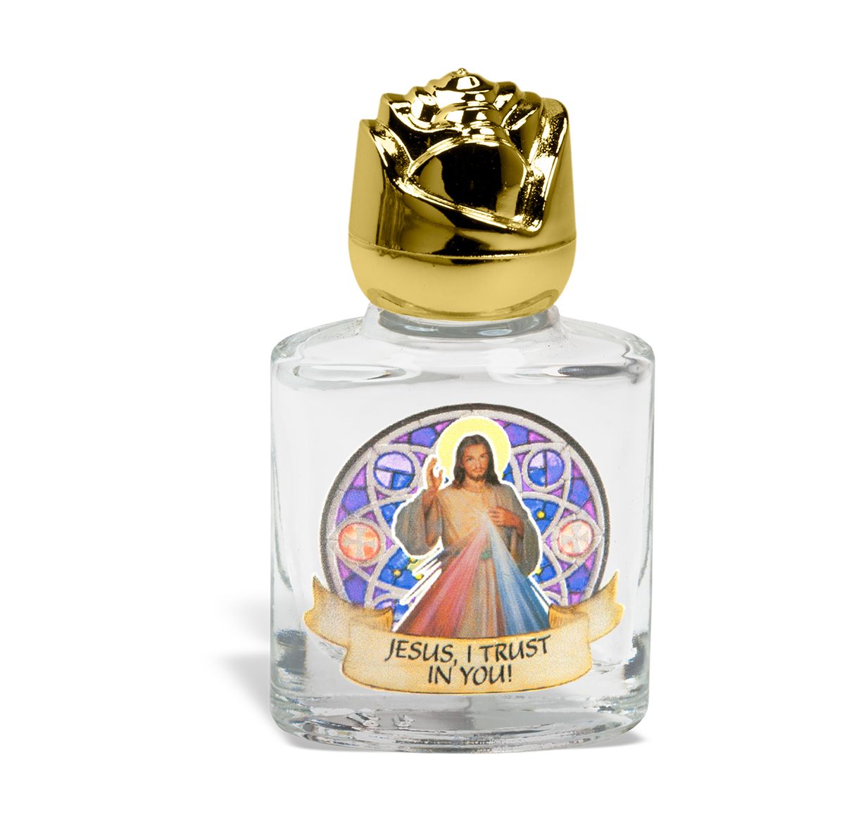 Holy Water Bottle-Divine Mercy-Glass