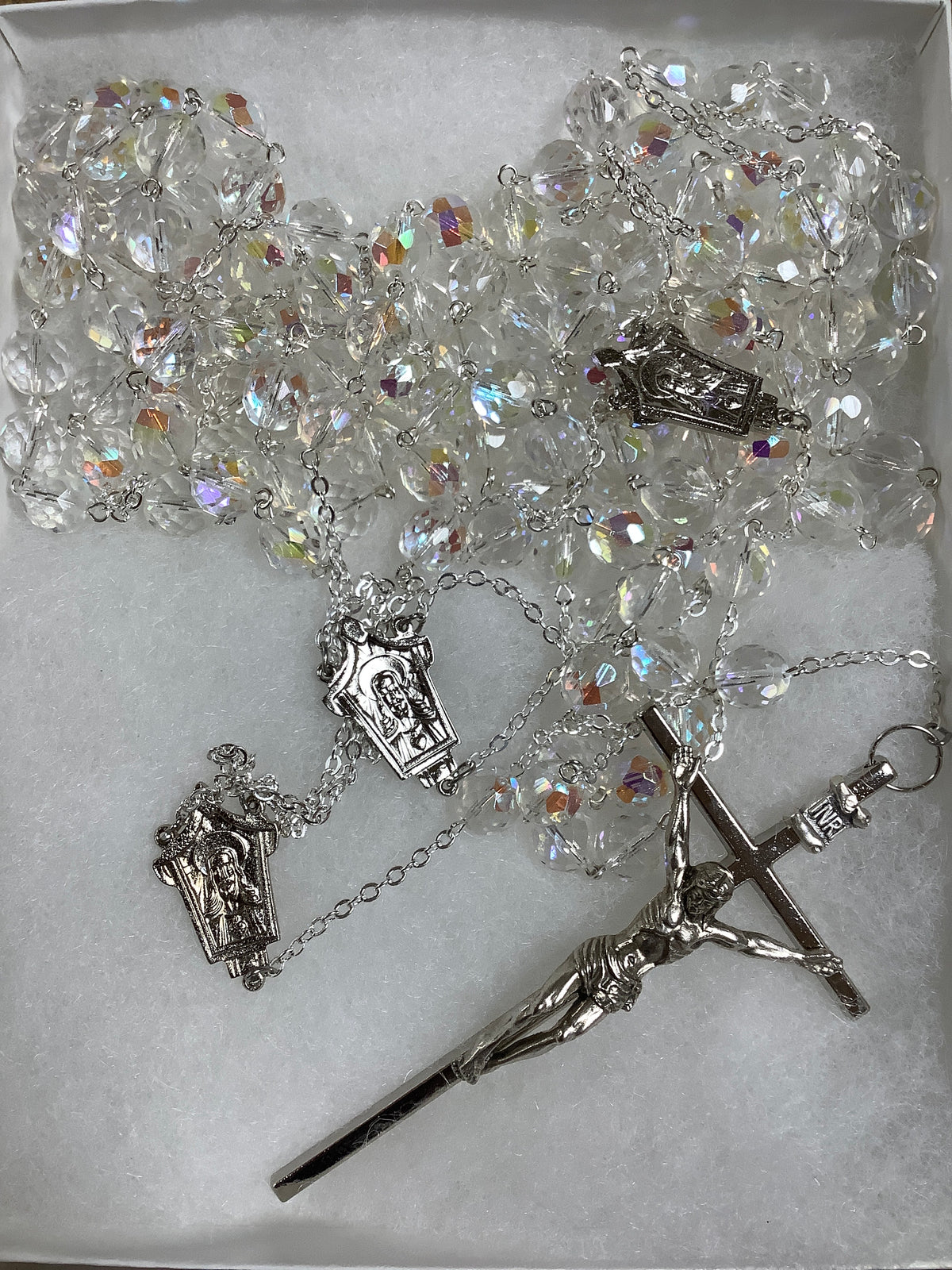 Rosary/Lasso/Silver/Crystal
