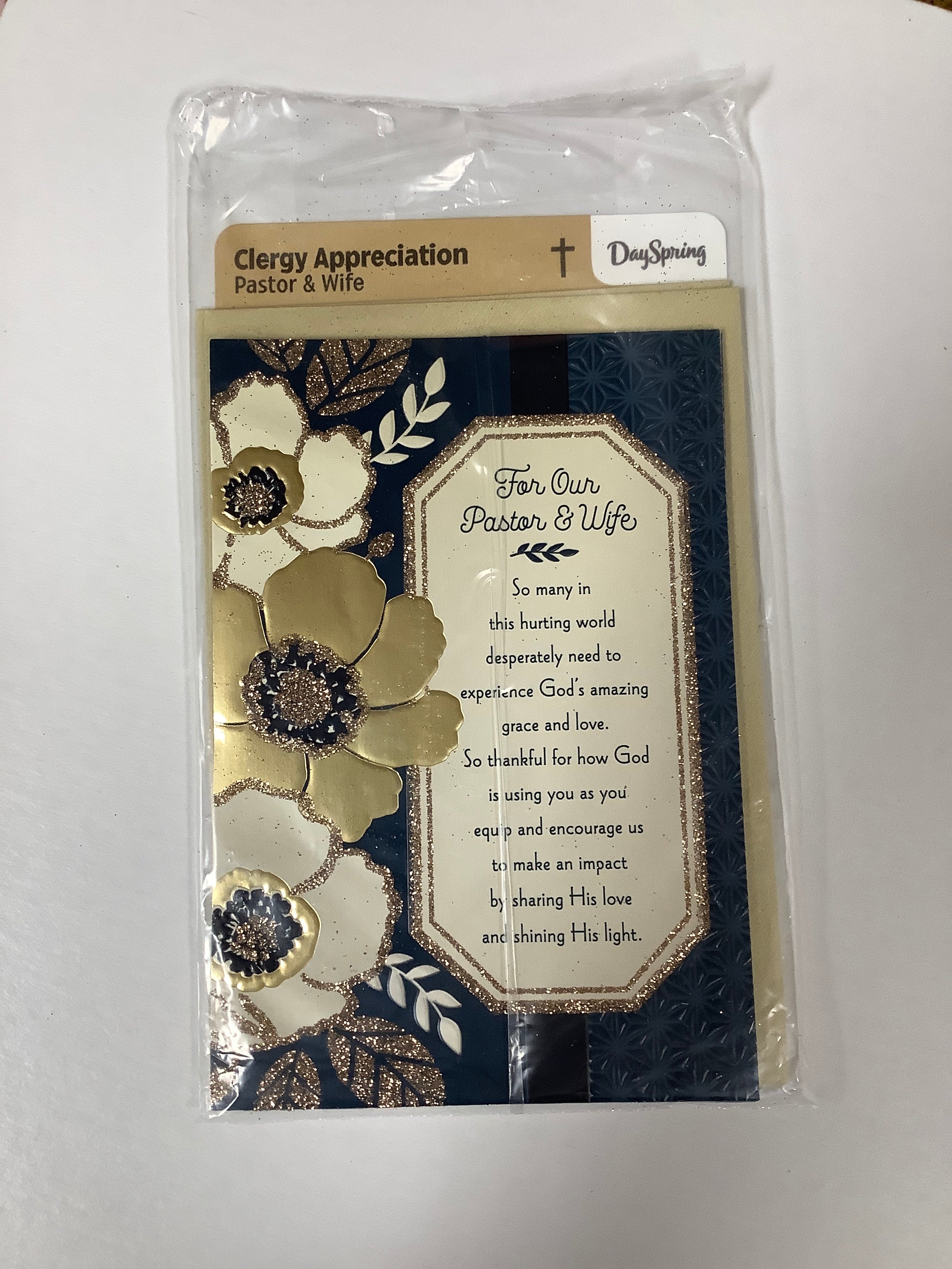 Card-Clergy Appreciation-Pastor & Wife-Flowers-J1012