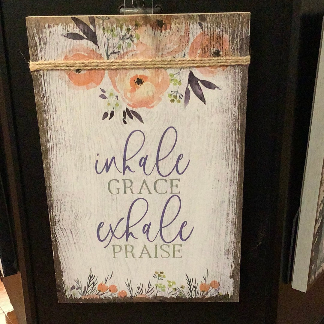 Plaque/InhaleGrace/Twine