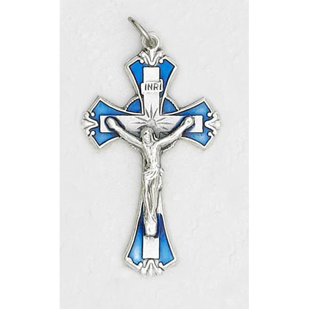 Crucifix/Royal Blue Enamel