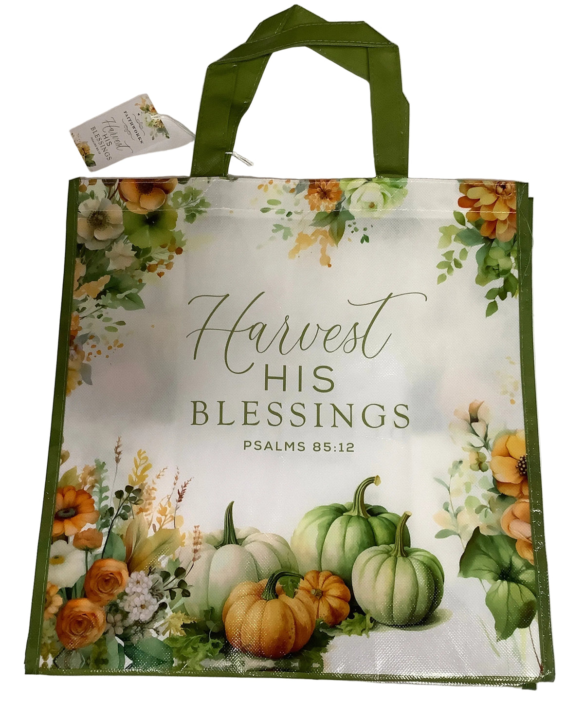 Tote Bag-Psa 85:12-Harvest His Blessings-14"