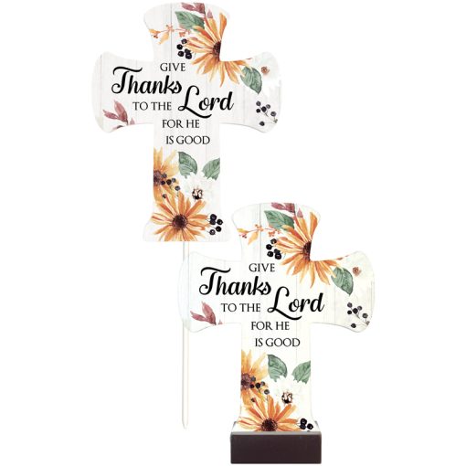 Cross-Give Thanks-Pedestal