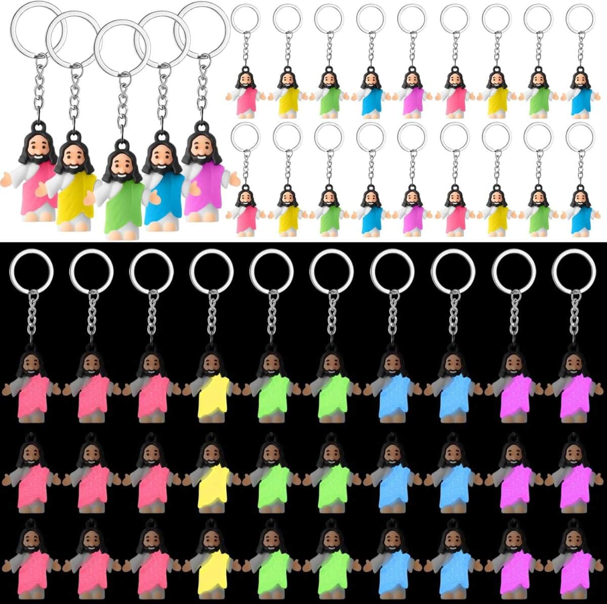 Keychain-Mini Jesus-Glow In The Dark