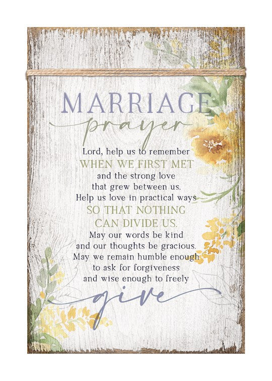 Plaque/Wood/MarriagePrayer/6603