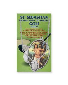 Necklace-St Sebastian-Golf-Pewter