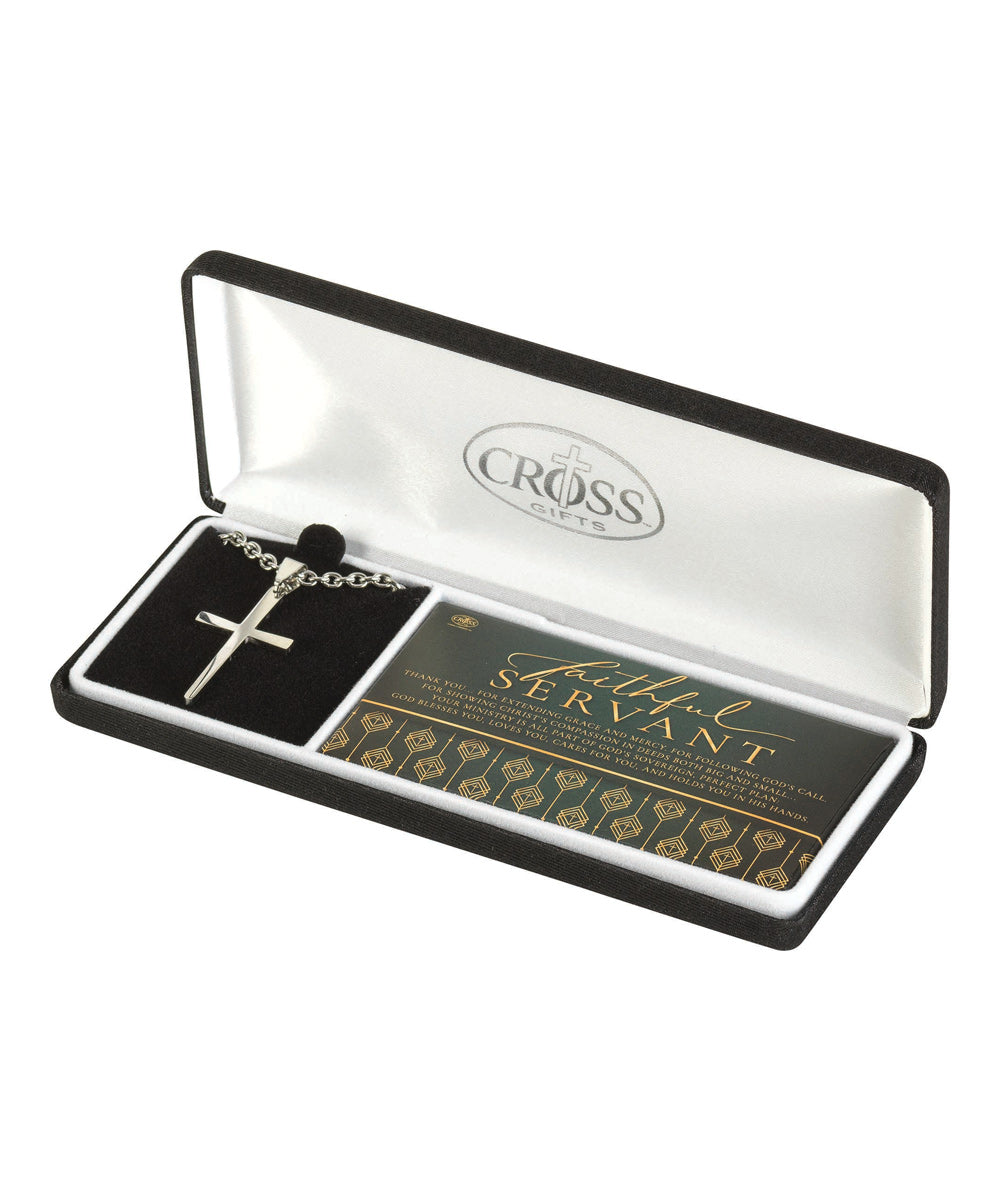 Necklace/STS/Cross/FaithfulServ-24"