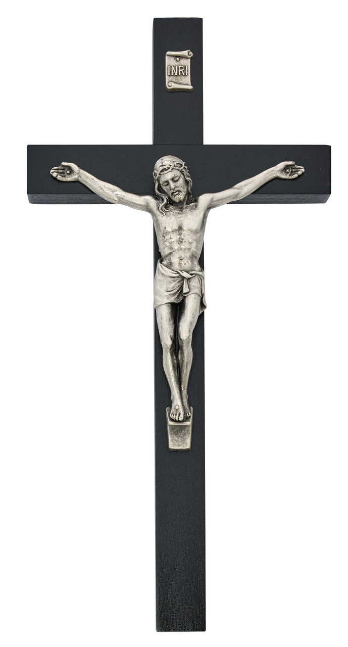 Crucifix-10"-Black-Silver Corpus (81-78)