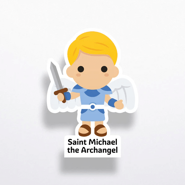 Sticker-Saint Michael The Archangel-Tiny Saints