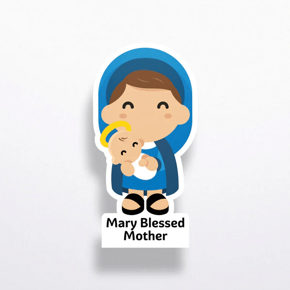 Sticker-Mary Blessed Mother-Tiny Saints