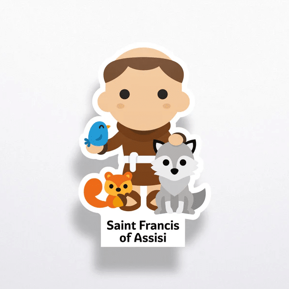 Sticker-St. Francis Assisi-Tiny Saints