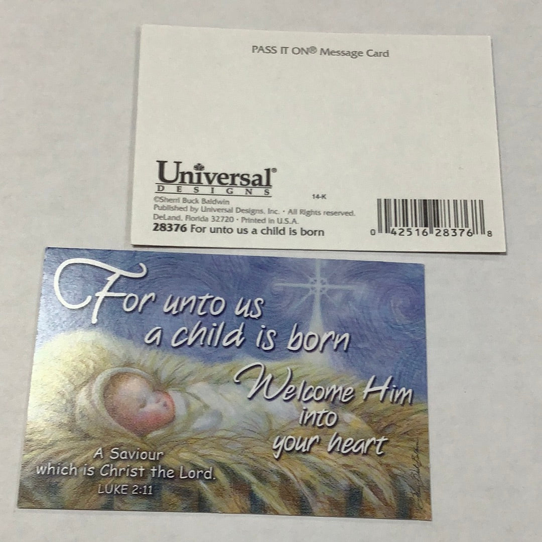 BM-pass it on-For unto us a Child is born