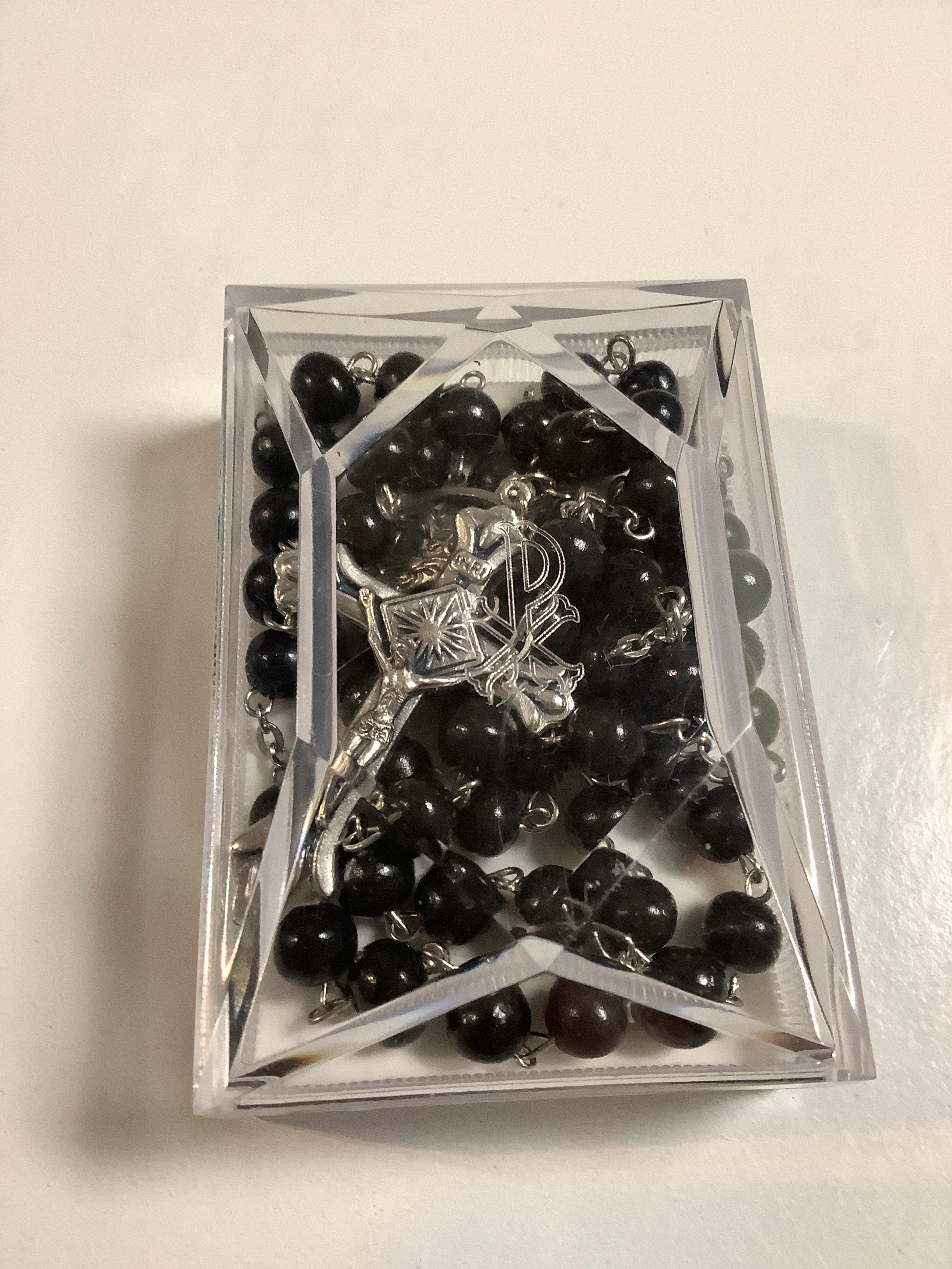 Rosary/Wood/Black/8mm