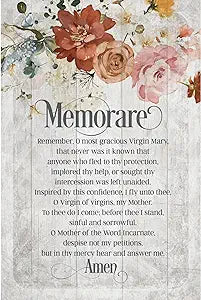 Plaque-Memorare-Floral