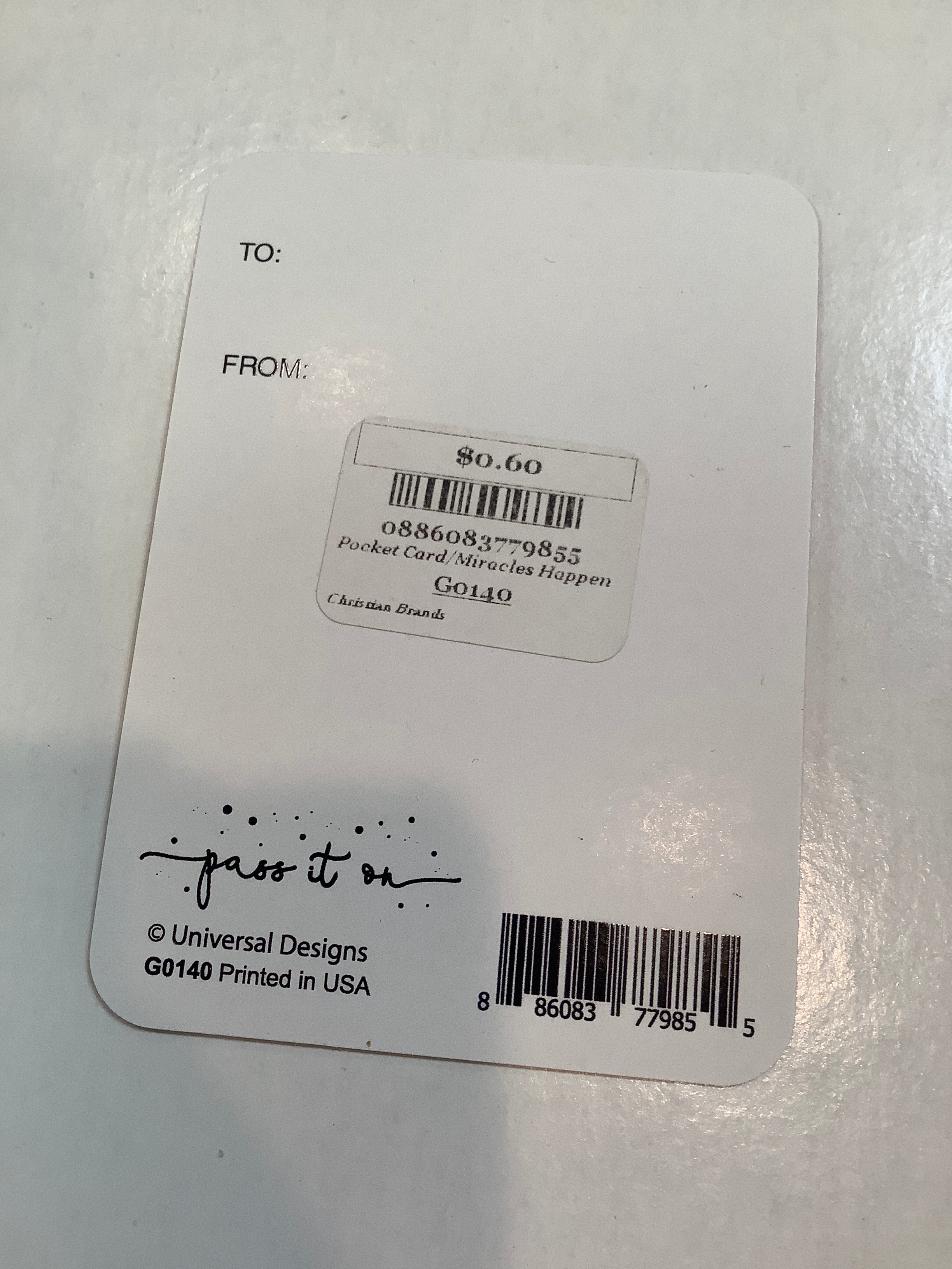 Pocket Card/Miracles Happen