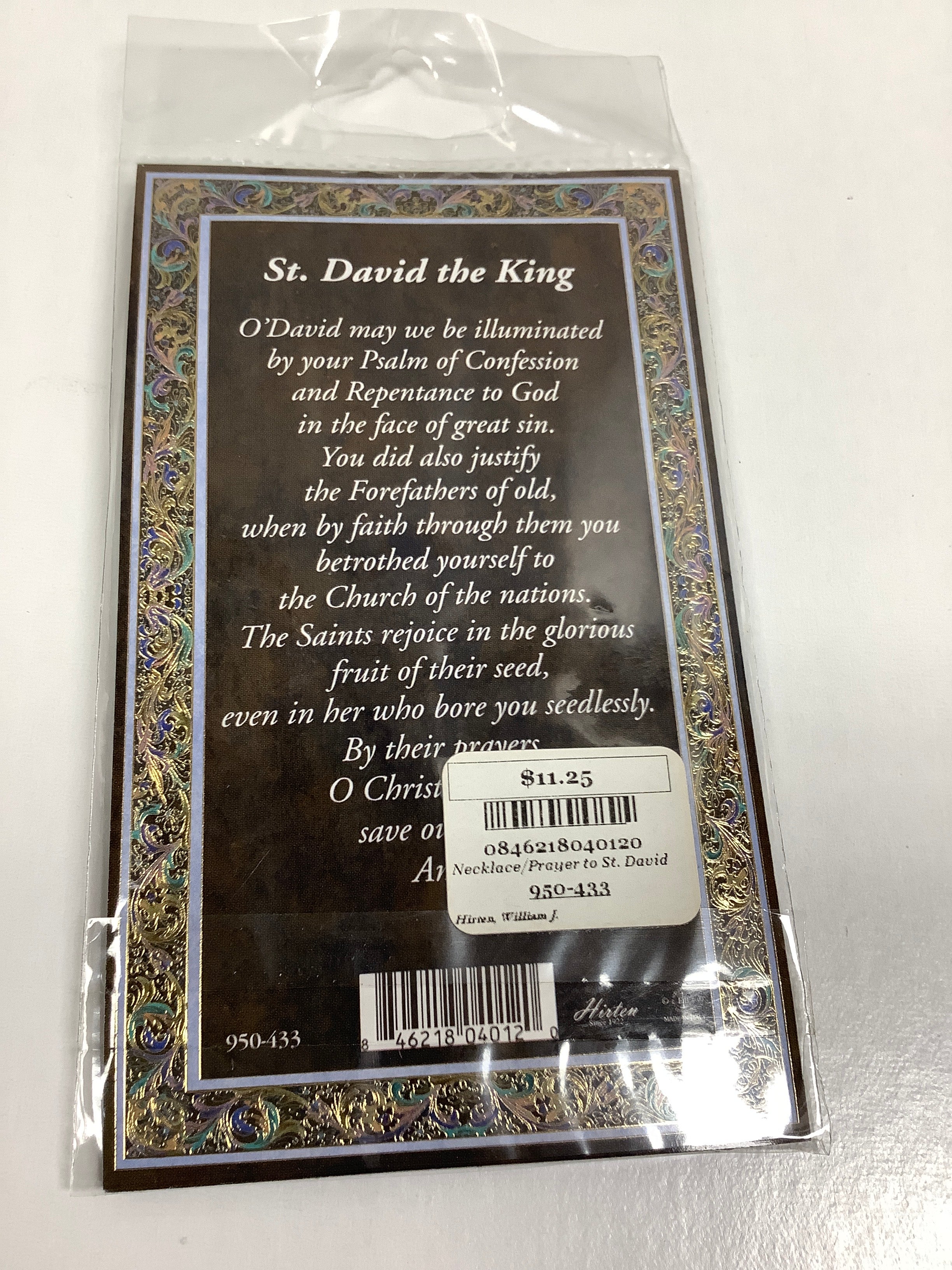 Necklace/Prayer to St. David
