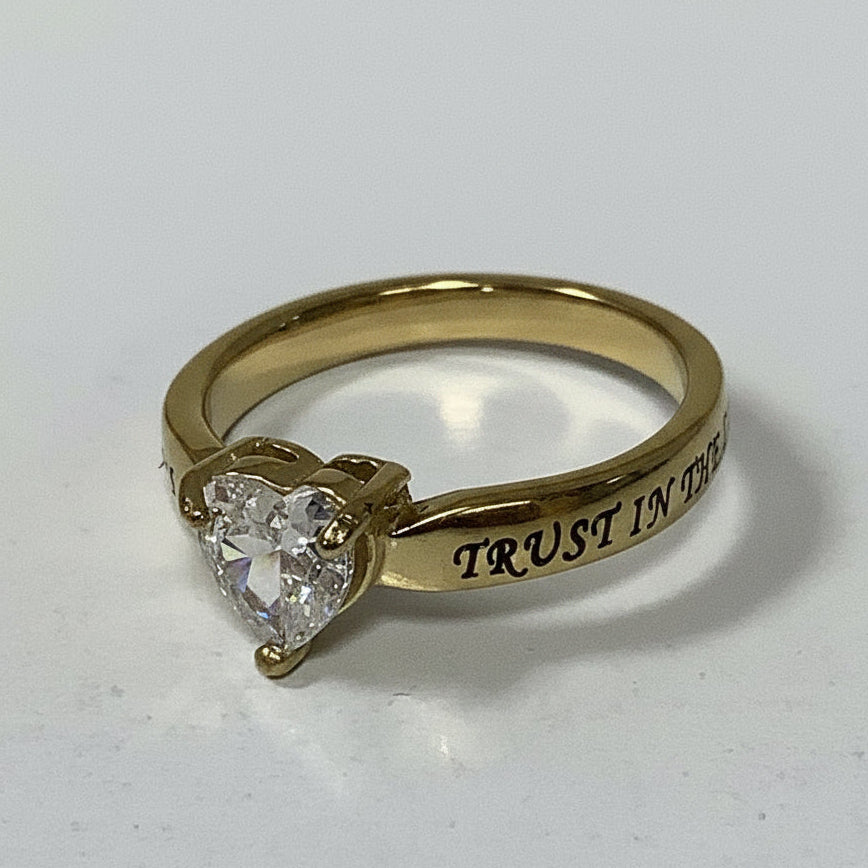 Ring-Pro3:5,6-Gold CZ Heart-Trust-SAT
