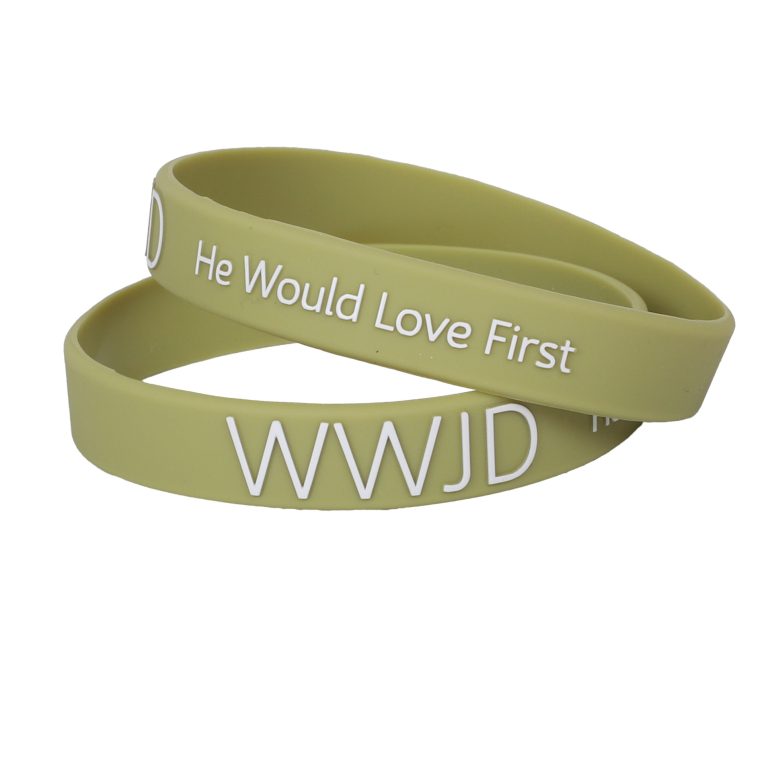 Bracelet-Silicone-WWJD-He Would Love-Asst Colors