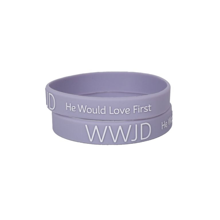Bracelet-Silicone-WWJD-He Would Love-Asst Colors