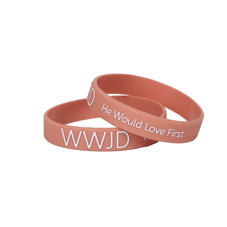 Bracelet-Silicone-WWJD-He Would Love-Asst Colors