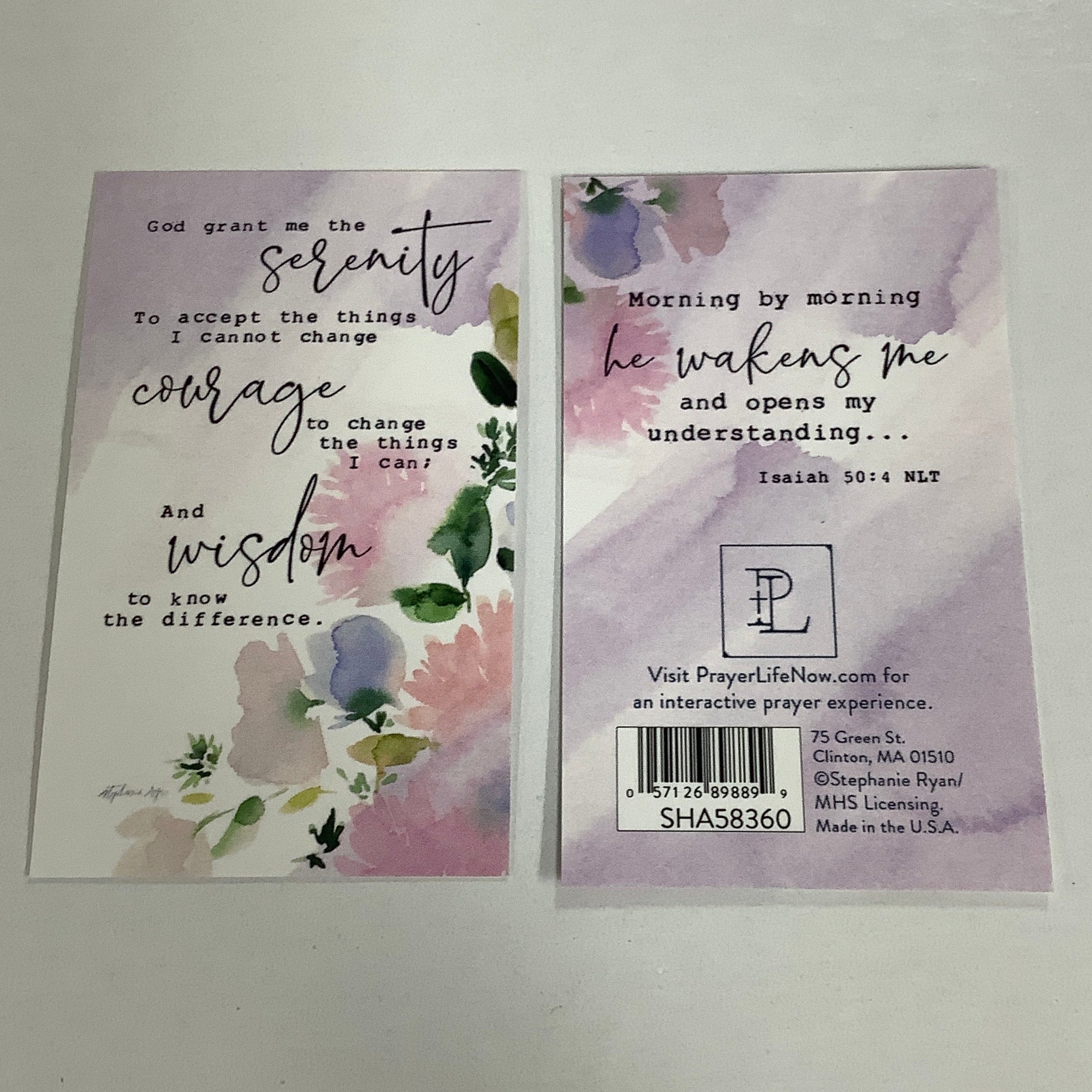 BM-Serenity Prayer Cards/3 1/2 x 2