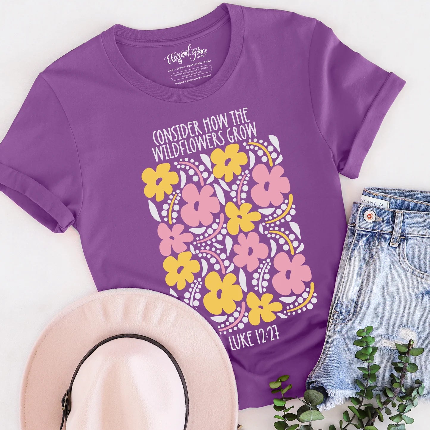 TShirt-Consider The Wildflowers-Elly And Grace