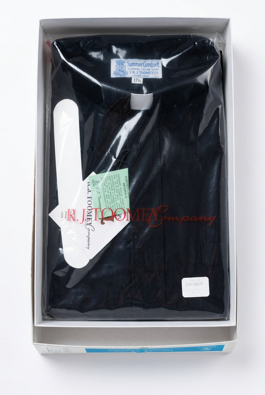 Clergy Shirt-Short Sleeve-Black-17.5"