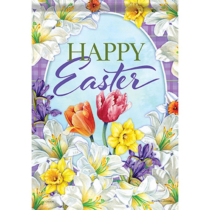 Garden Flag/Happy Easter/Floral