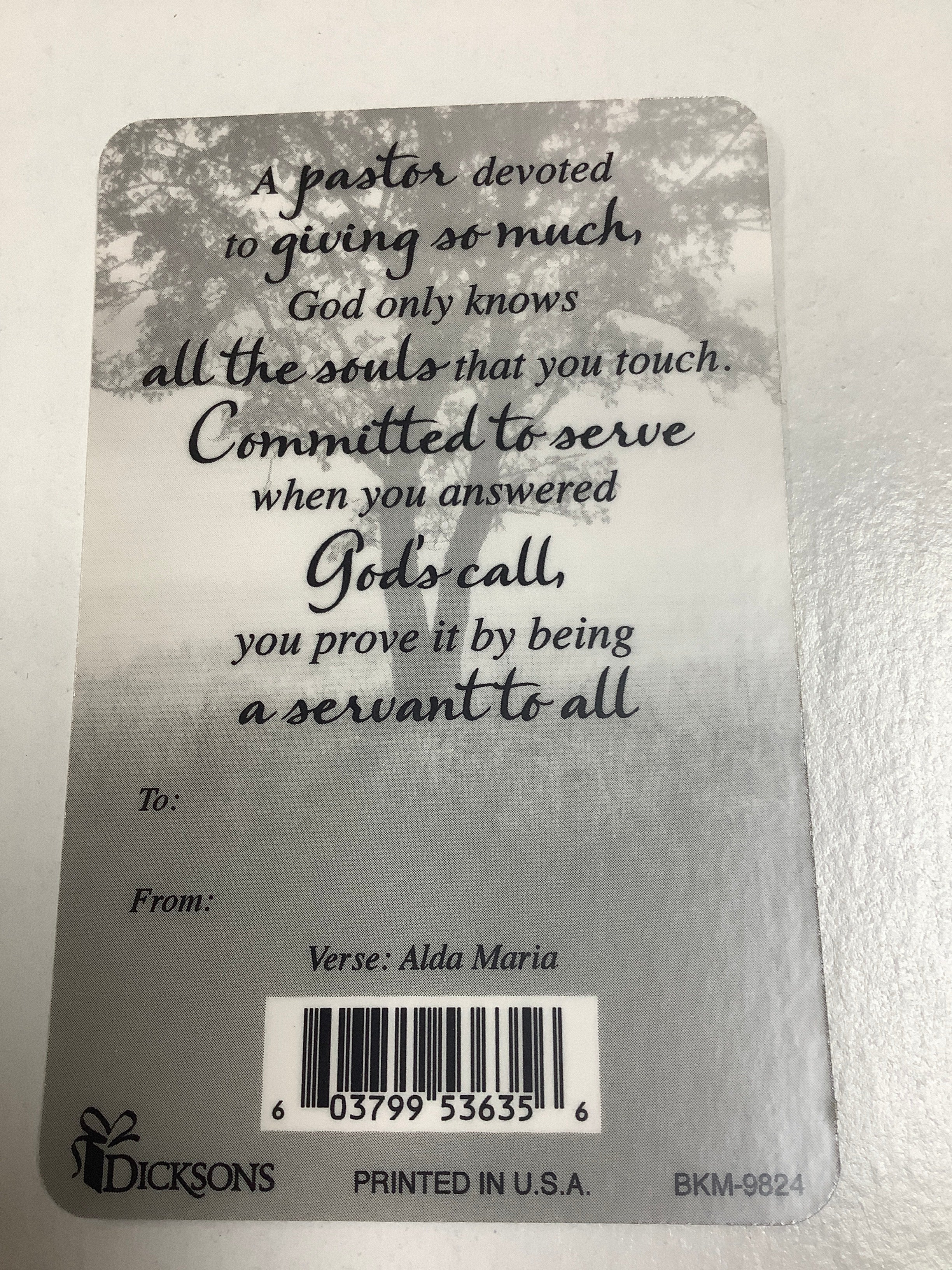 Pocket Card/Pastor/Matt 25:21