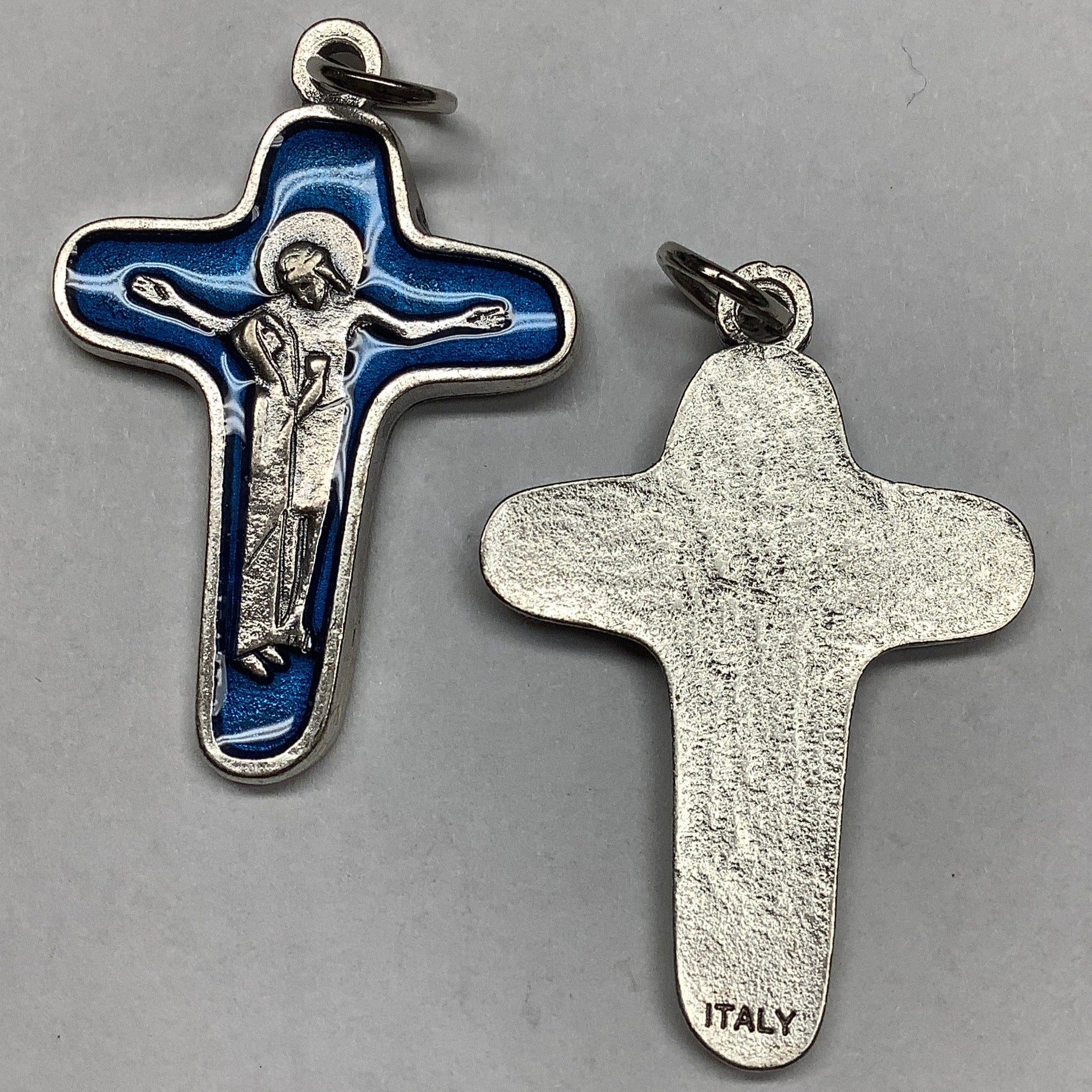 Crucifix-Comfort-Blue Enamel