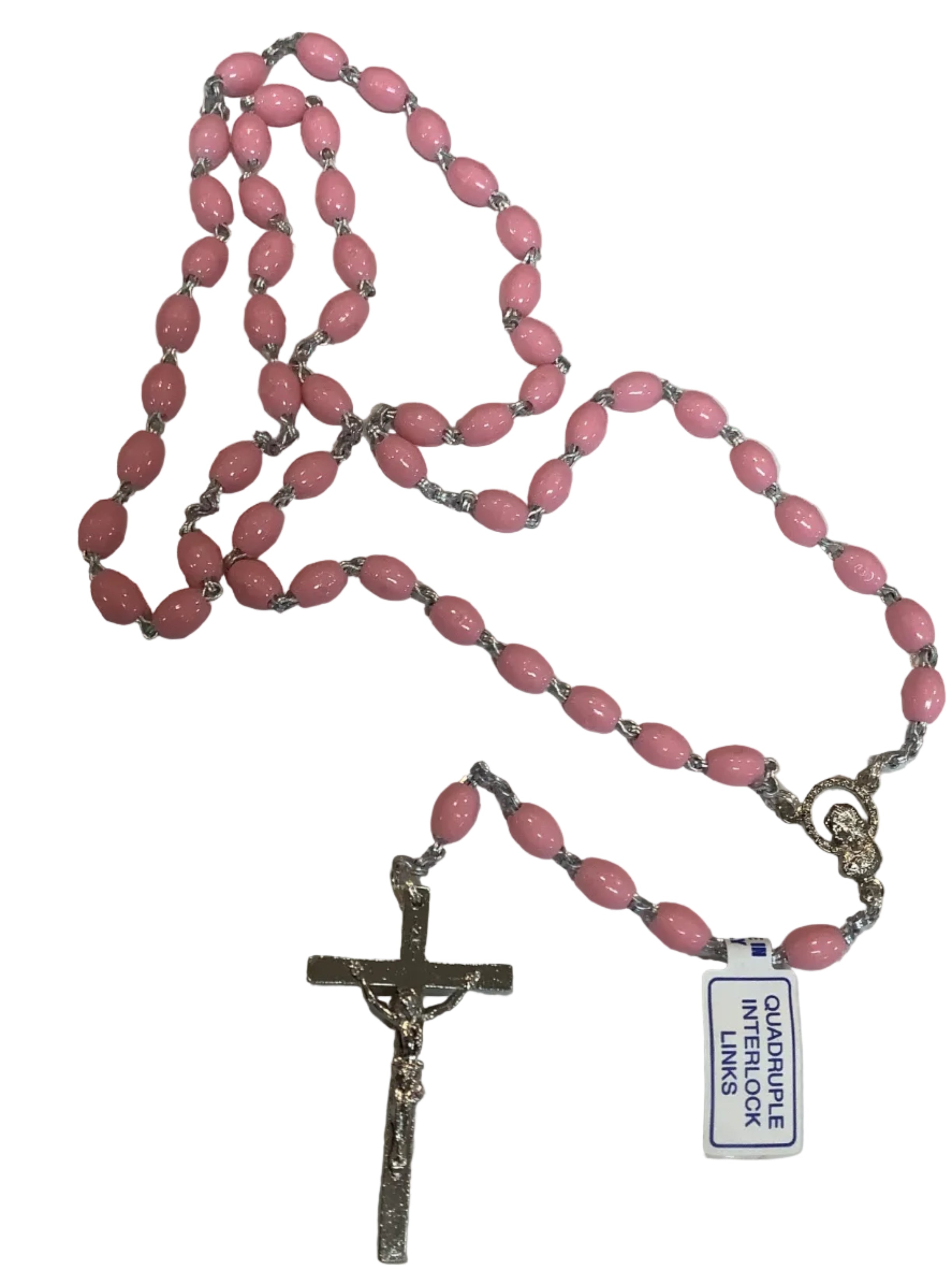 Rosary-Pink Plastic Beads